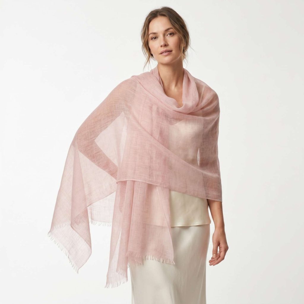 Cashmere Pashmina Shawl - Pink & Rose Heritage