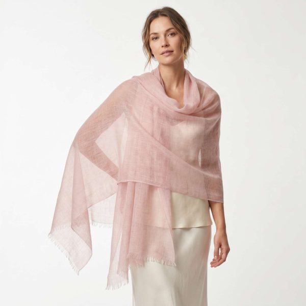 Cashmere Pashmina Shawl - Pink & Rose Heritage - Image 3