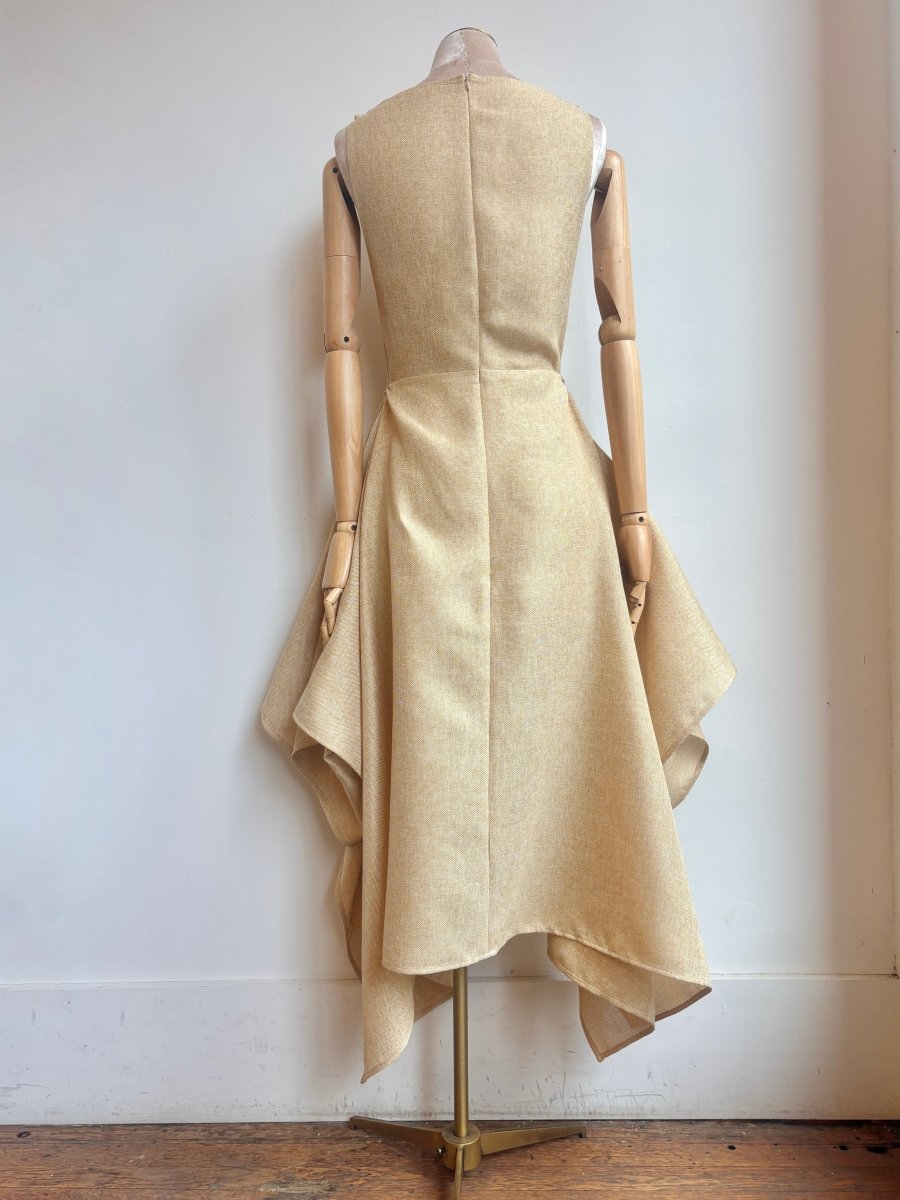 Zero-Waste Dress in Wheat Gauze Cotton - Image 4