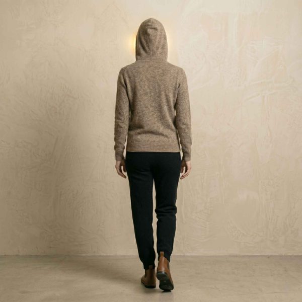 Women's Undyed Cashmere Hoodie - Natural Chyangra - Image 27
