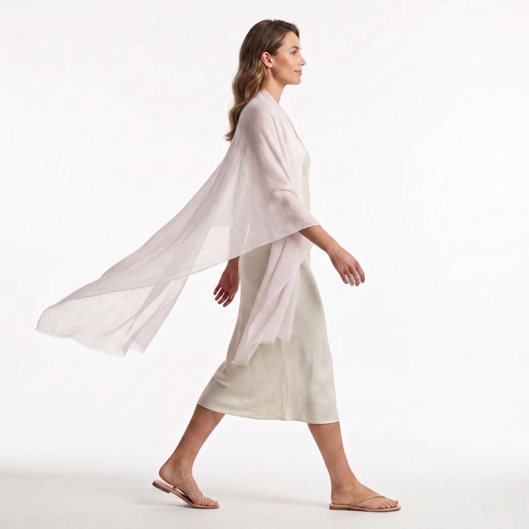 Cashmere Pashmina Shawl - Pink & Rose Heritage - Image 9