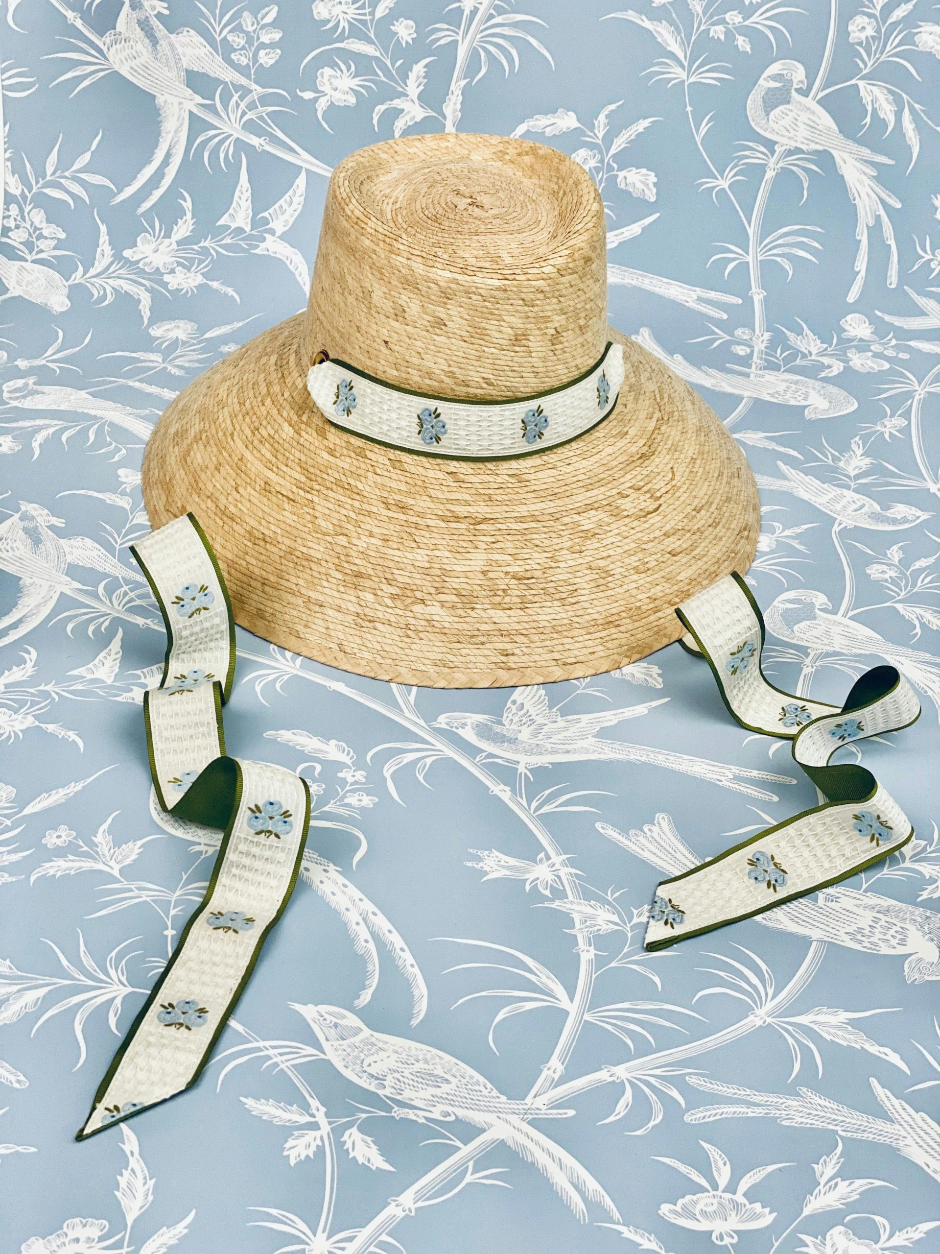 Wildflower Sun Hat (PreOrder Shipping June 15th) - Ivory Wide & Short Grosgrain Ribbon - Image 12