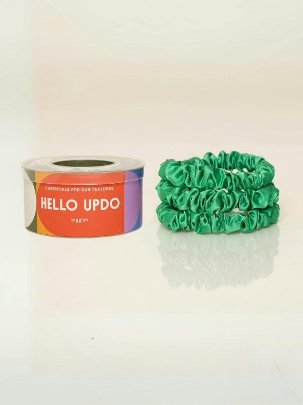 Deep Green Silk Scrunchies - Image 3
