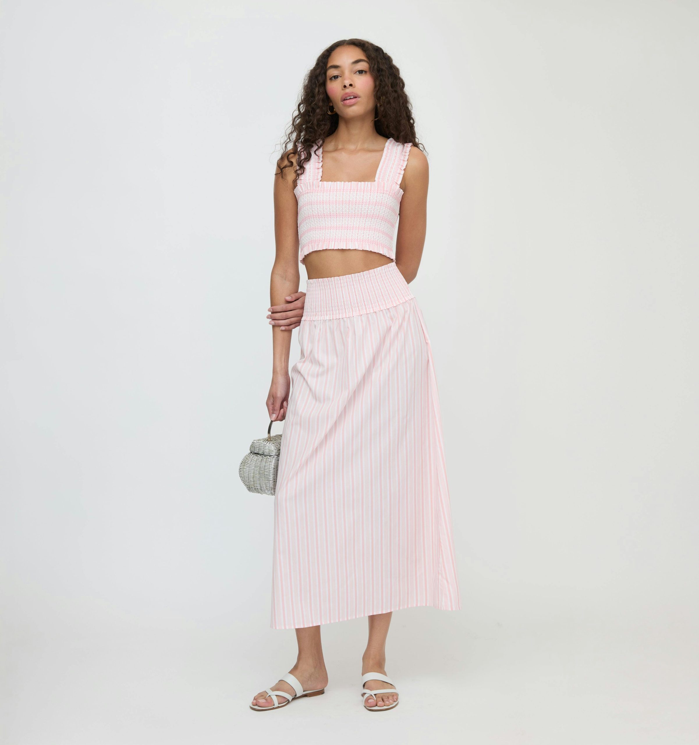 The Delphine Nap Skirt - Pink Variegated Stripe - Image 5