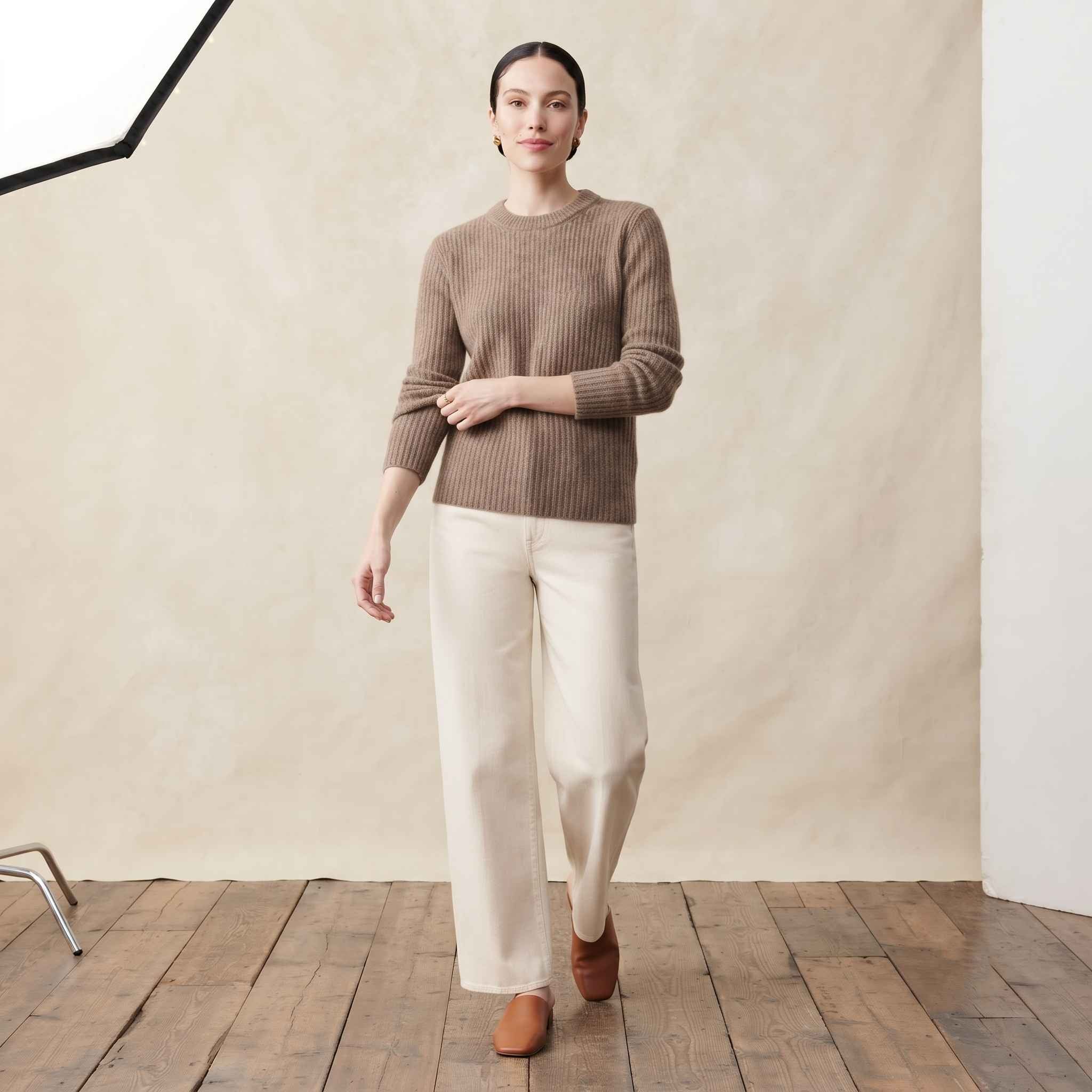 Women's Undyed Cashmere Sweater - Ella Ribbed - Image 27