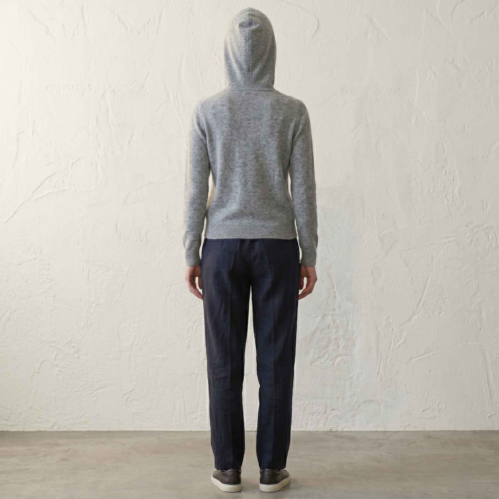 Women's Undyed Cashmere Hoodie - Natural Chyangra