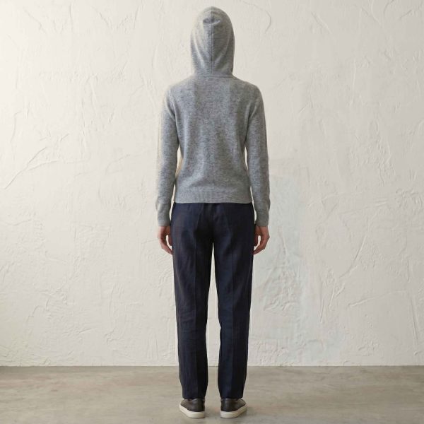 Women's Undyed Cashmere Hoodie - Natural Chyangra - Image 9
