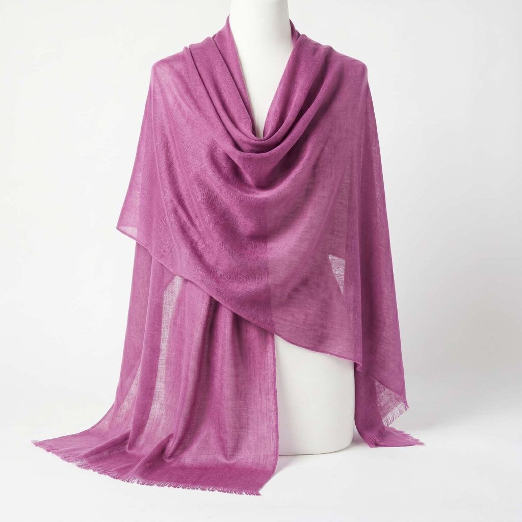 Cashmere Pashmina Shawl - Pink & Rose Heritage