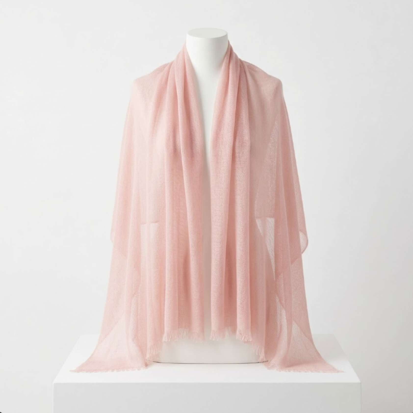 Cashmere Pashmina Shawl - Pink & Rose Heritage - Image 1