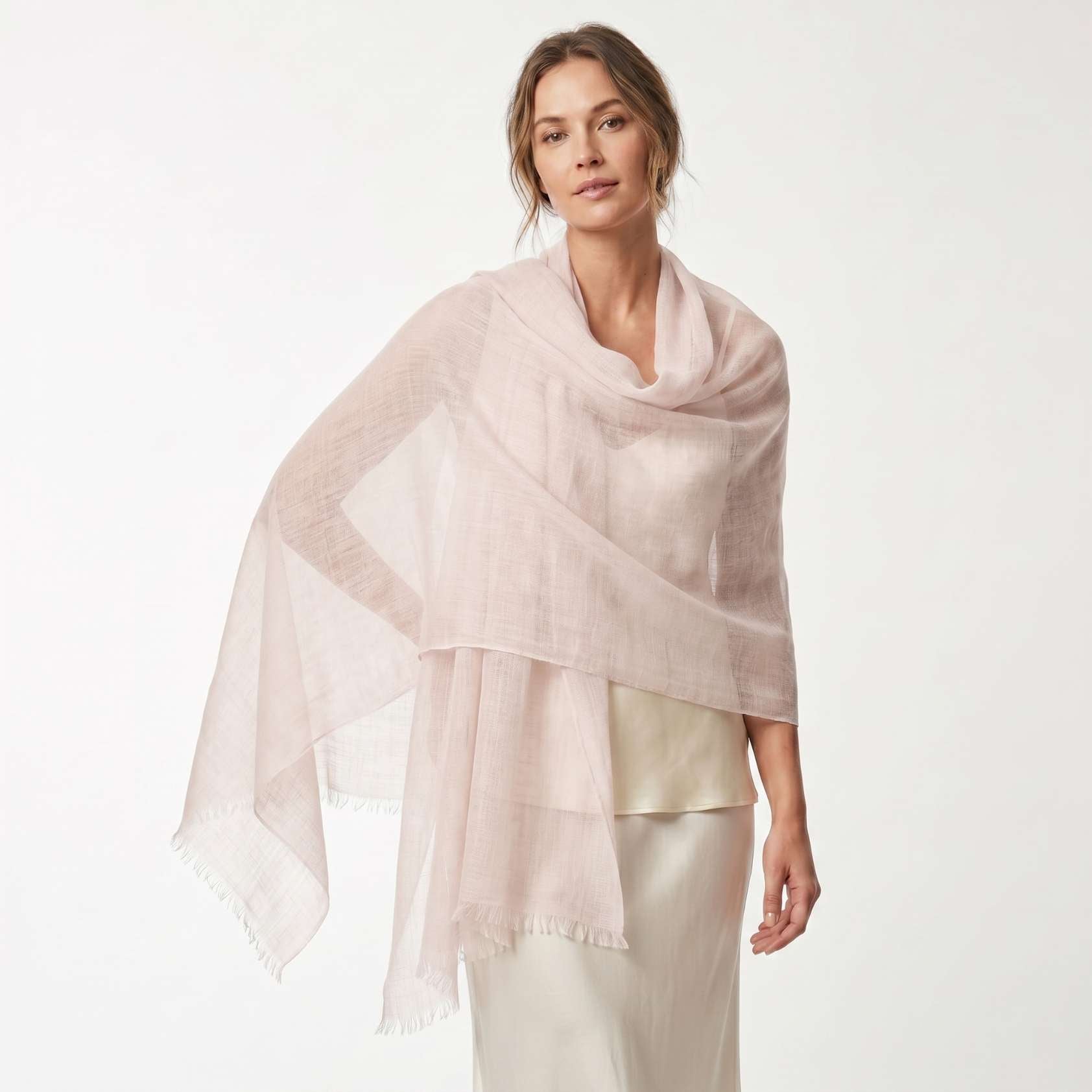 Cashmere Pashmina Shawl - Pink & Rose Heritage - Image 8