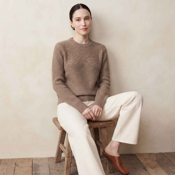 Women's Undyed Cashmere Sweater - Ella Ribbed - Image 28