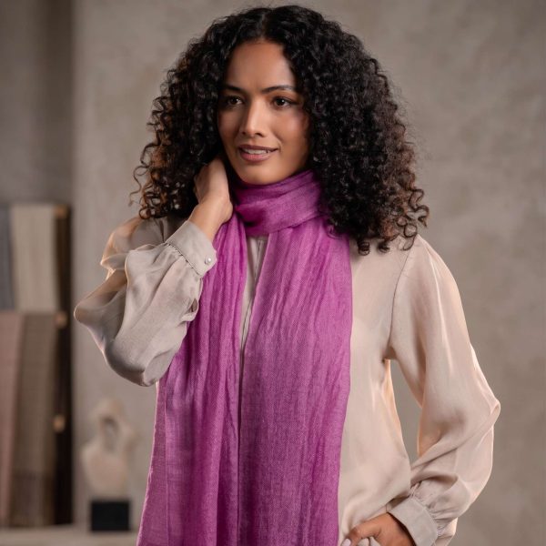 Cashmere Pashmina Shawl - Pink & Rose Heritage - Image 16