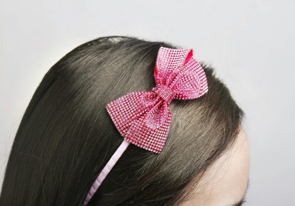 Girls Headband - Polka Dot Bow - Image 2