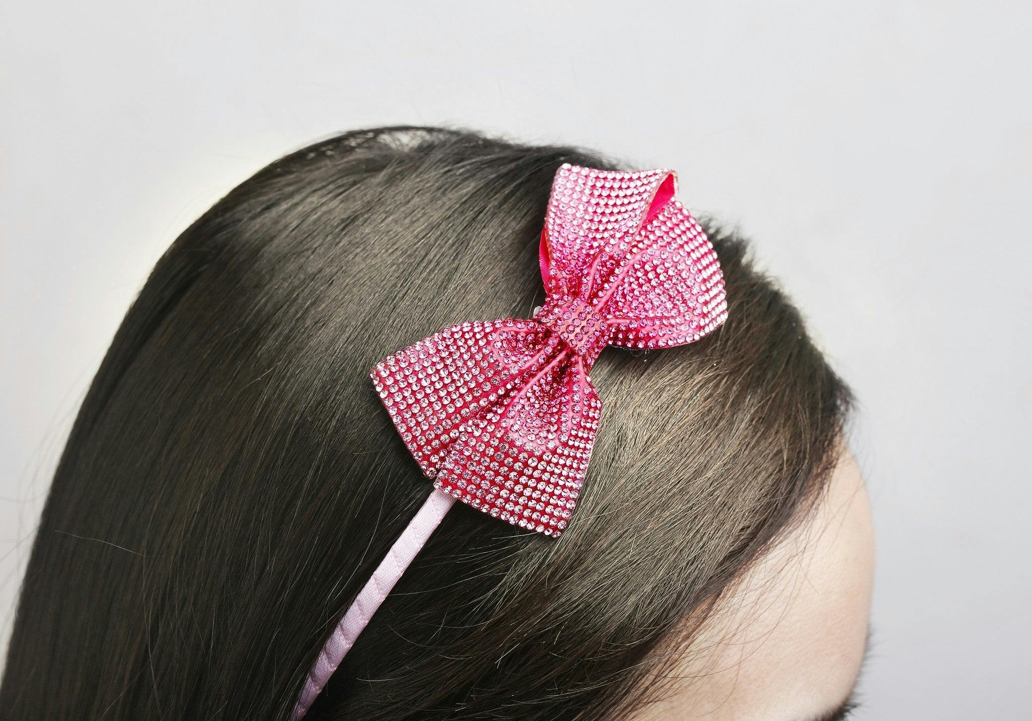 Girls Headband - Polka Dot Bow - Image 2