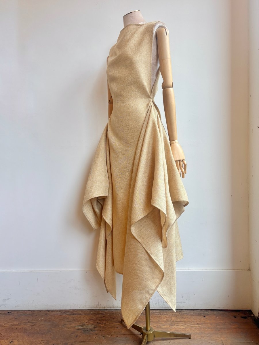 Zero-Waste Dress in Wheat Gauze Cotton - Image 2