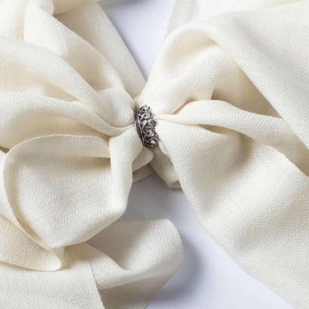 Cashmere Pashmina Shawl - Mustang Everest White
