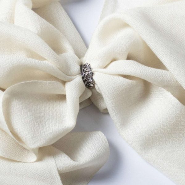 Cashmere Pashmina Shawl - Mustang Everest White - Image 2