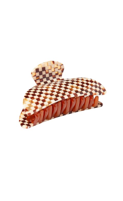 Midi Heirloom Claw in Tortoise Checker - Image 4