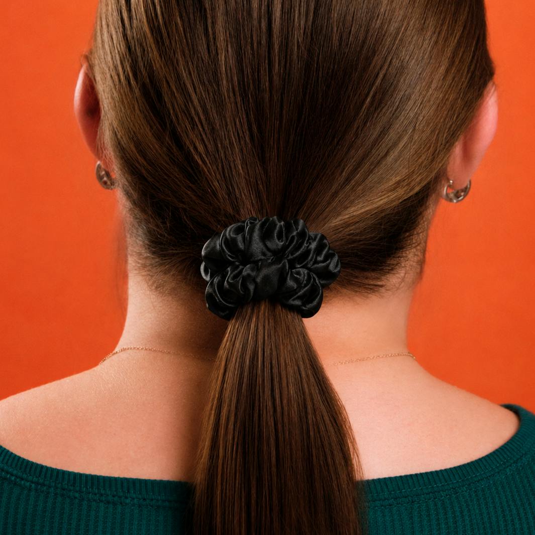 Black Silk Scrunchies - Image 10