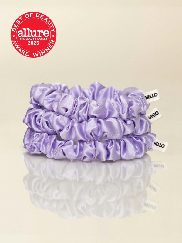 Lilac Silk Scrunchies - Image 1