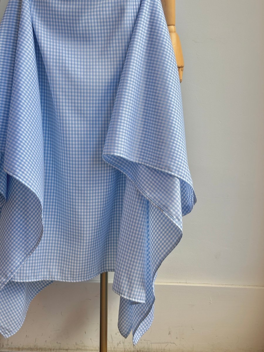 Zero-Waste Dress in Sky Blue Gingham - Image 4