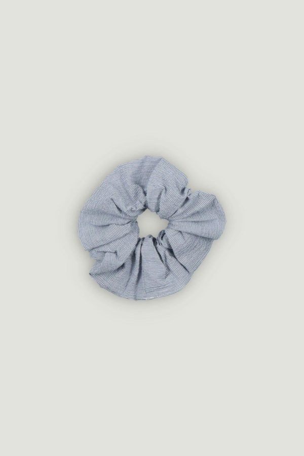 Cloe Woman Big Scrunchie Summer Midnight Pinstripes - Image 2