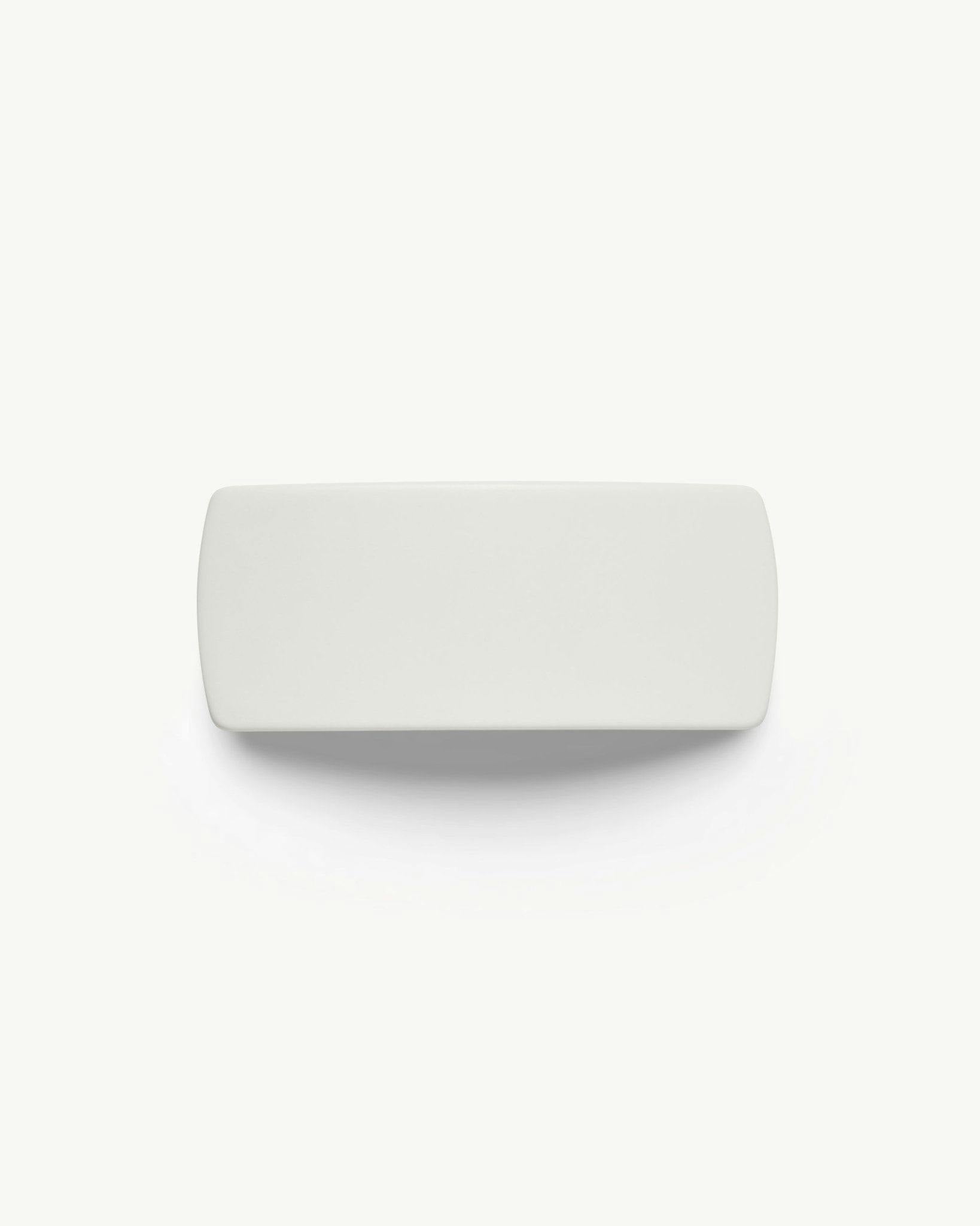 Jumbo Box Barrette in White Matte - Image 3