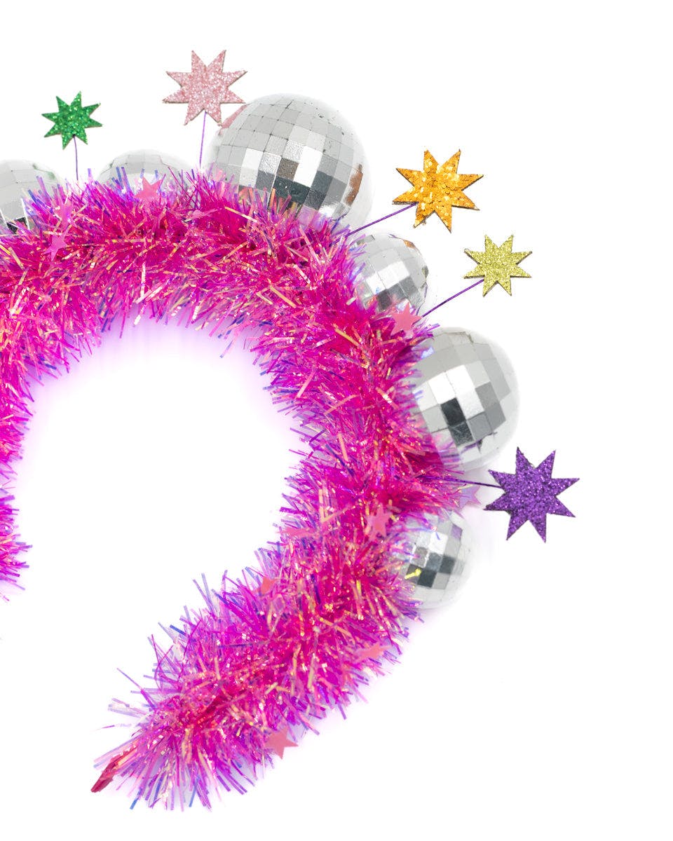 Pink Disco Ball Party Novelty Headband - Image 12