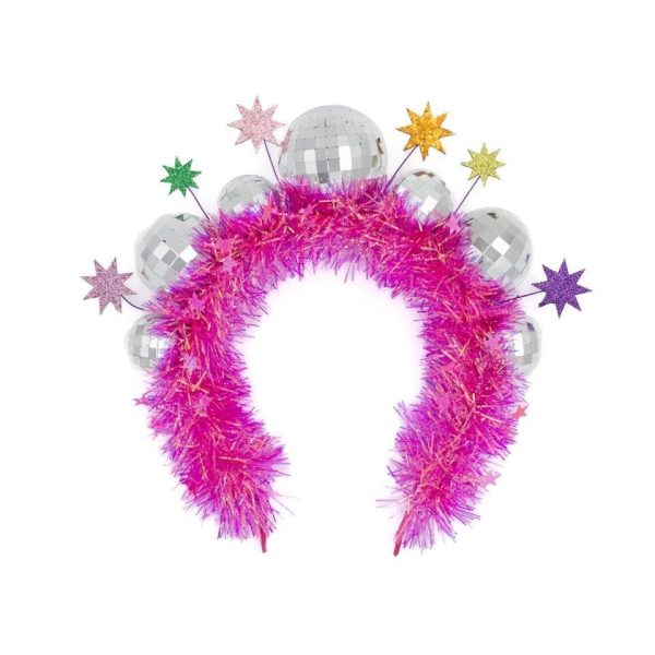 Pink Disco Ball Party Novelty Headband - Image 13