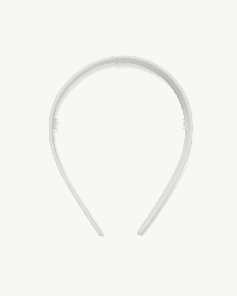 Wide Headband in White Matte