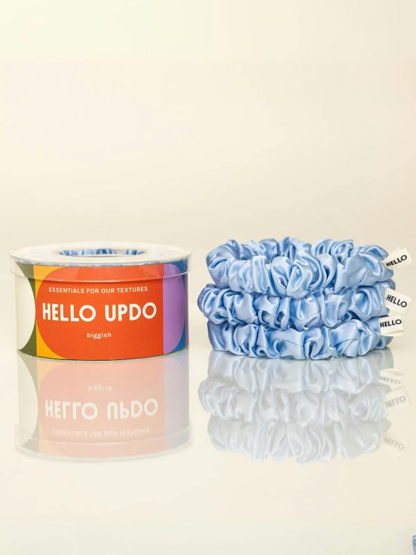 Light Blue Silk Scrunchies - Image 5