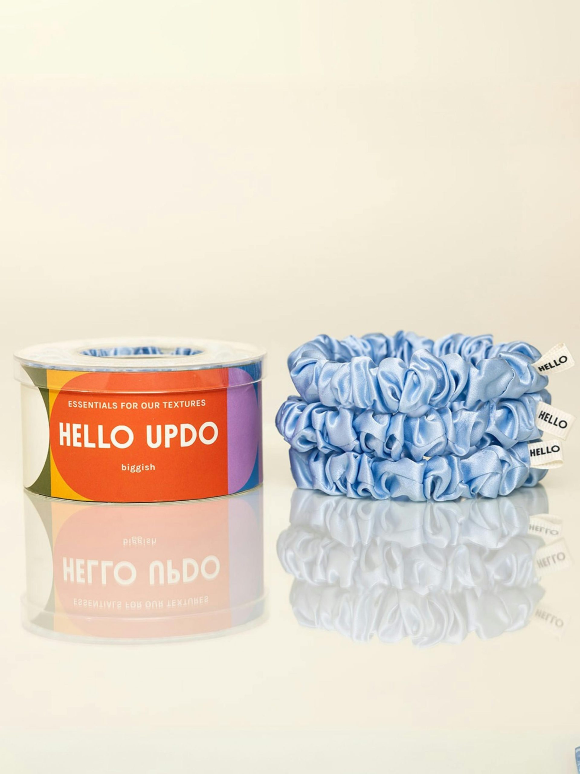 Light Blue Silk Scrunchies - Image 5
