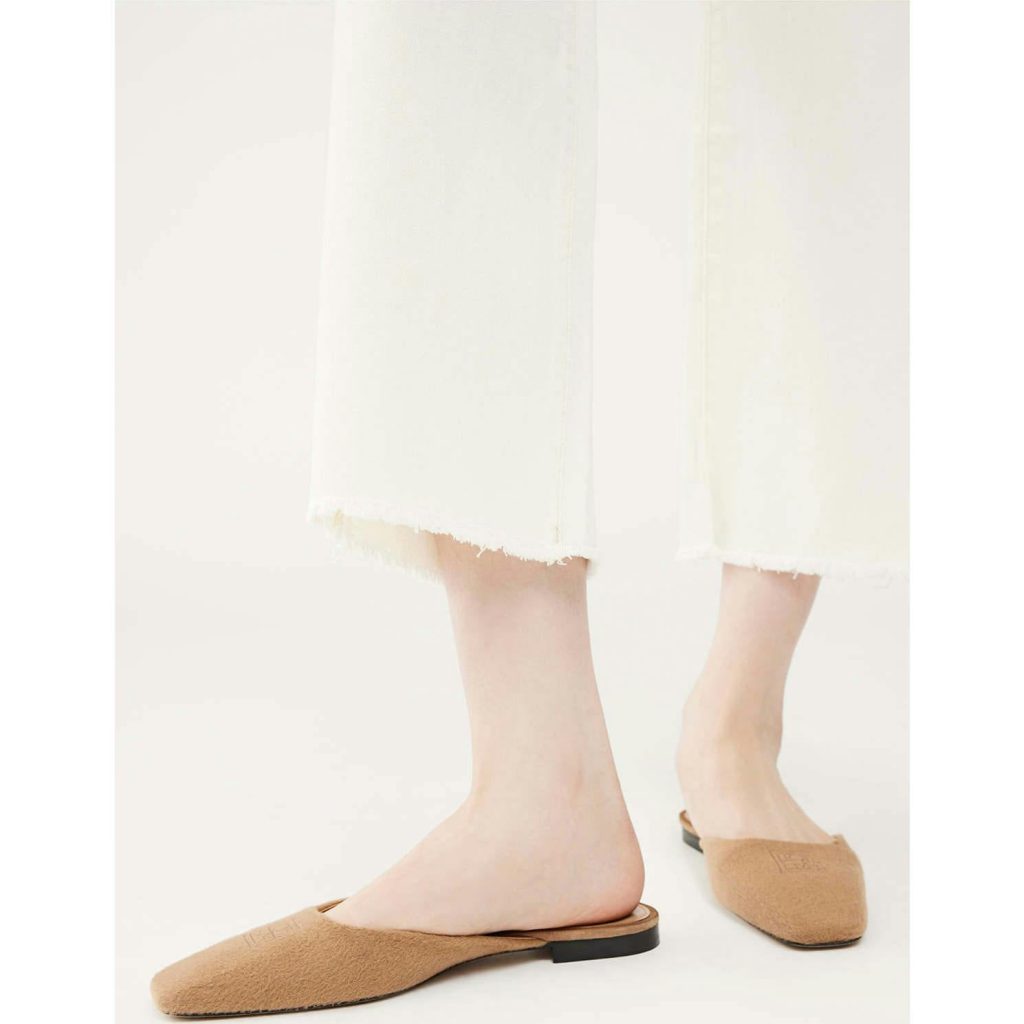 Hepburn Wide Leg High Rise Vintage Jeans | Eggshell