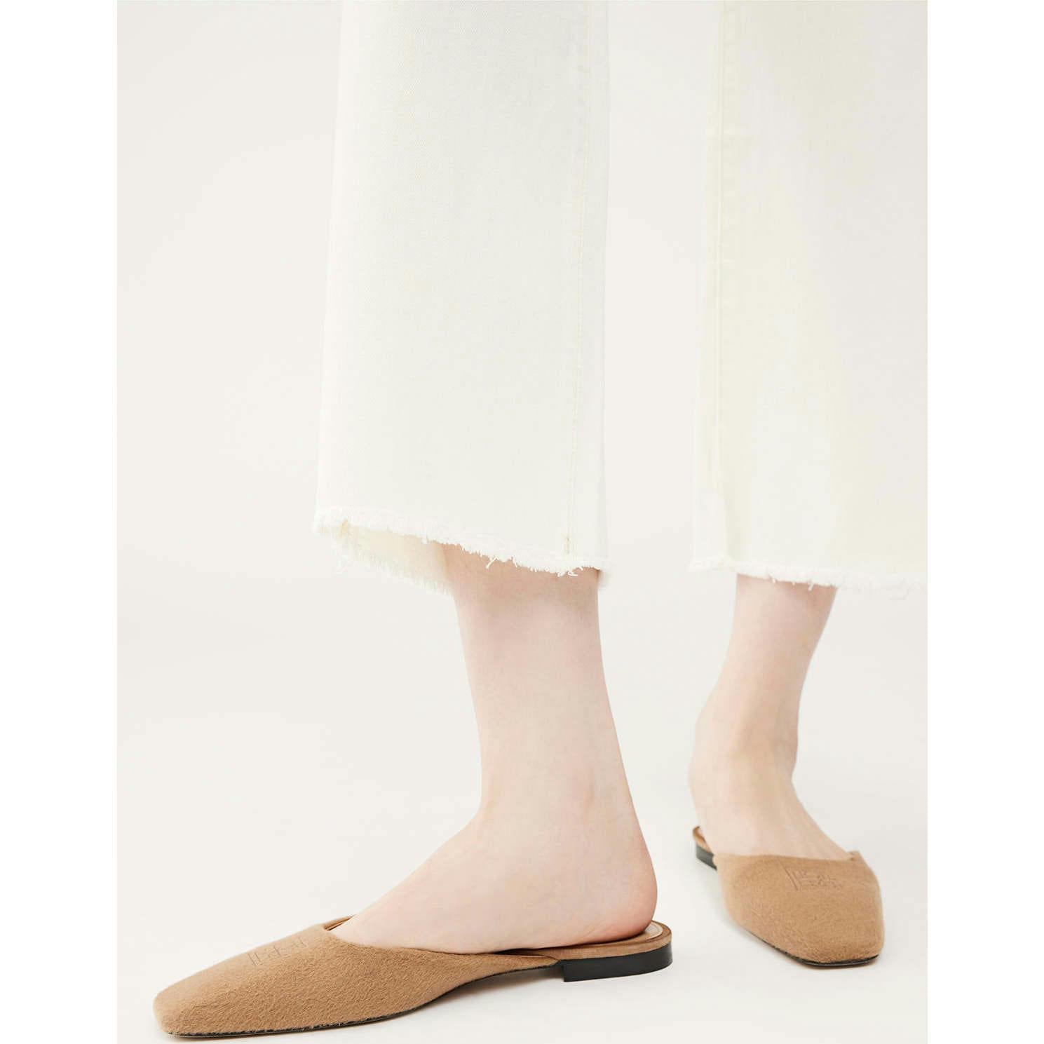 Hepburn Wide Leg High Rise Vintage Jeans | Eggshell - Image 6