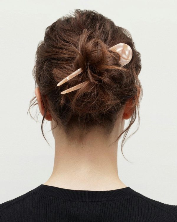 French Hair Pin in Green Tortoise - Image 5