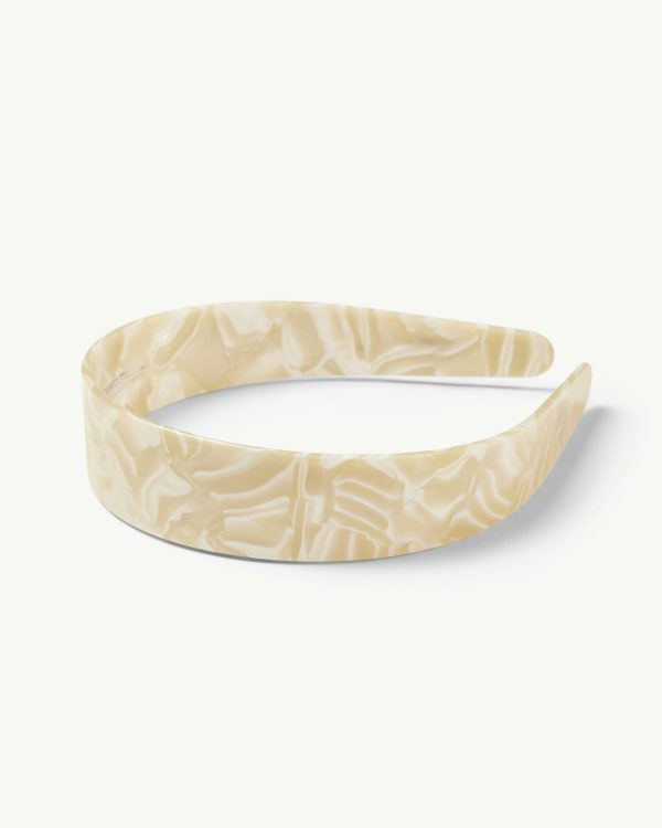 Wide Headband in Ivory - Image 3