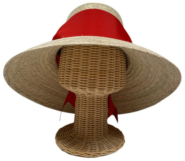 Wildflower Sun Hat (PreOrder Shipping June 15th) - Red Wide & Short Grosgrain Ribbon - Image 2