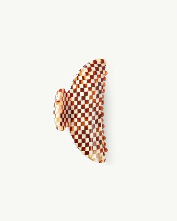 Midi Heirloom Claw in Tortoise Checker - Image 5