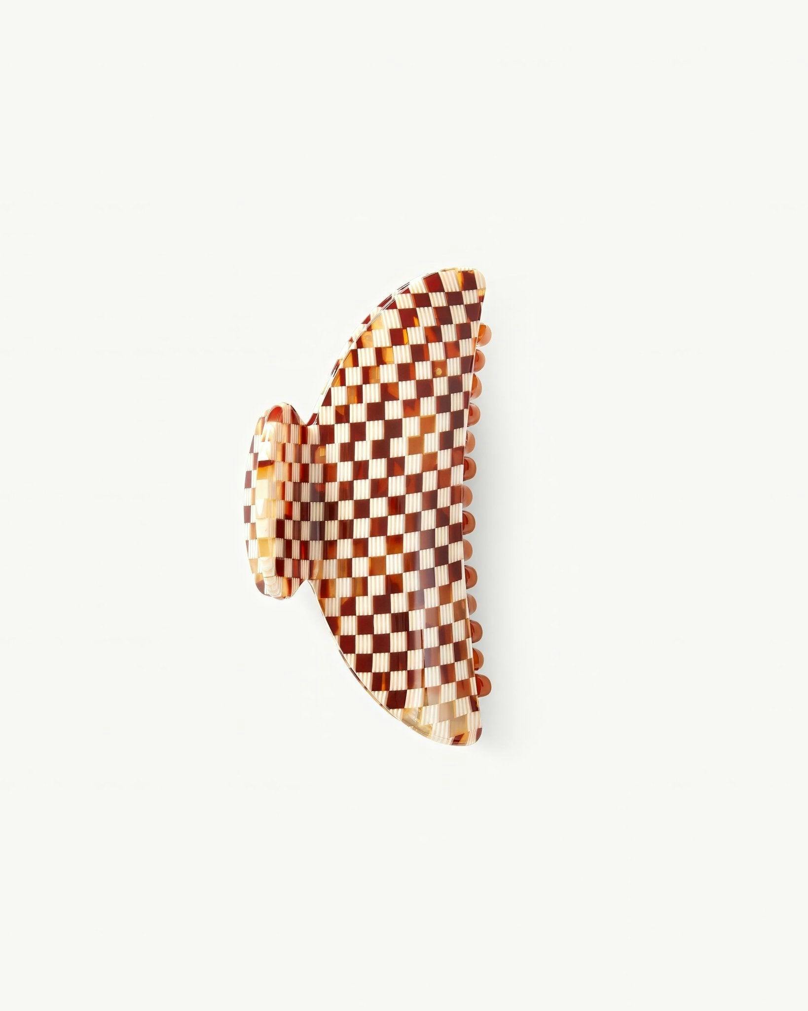 Midi Heirloom Claw in Tortoise Checker - Image 5
