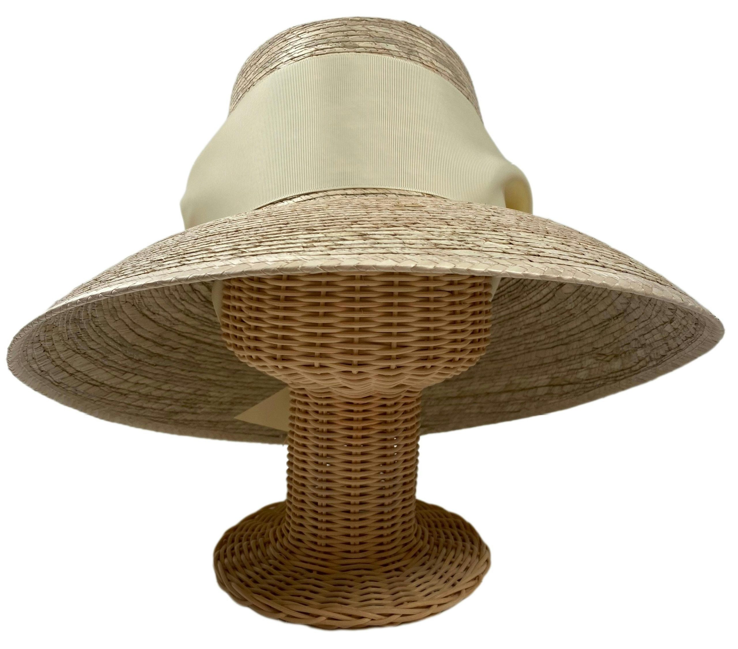 Wildflower Sun Hat (PreOrder Shipping June 15th) - Ivory Wide & Short Grosgrain Ribbon - Image 1