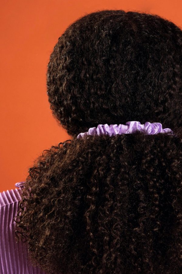 Lilac Silk Scrunchies - Image 2