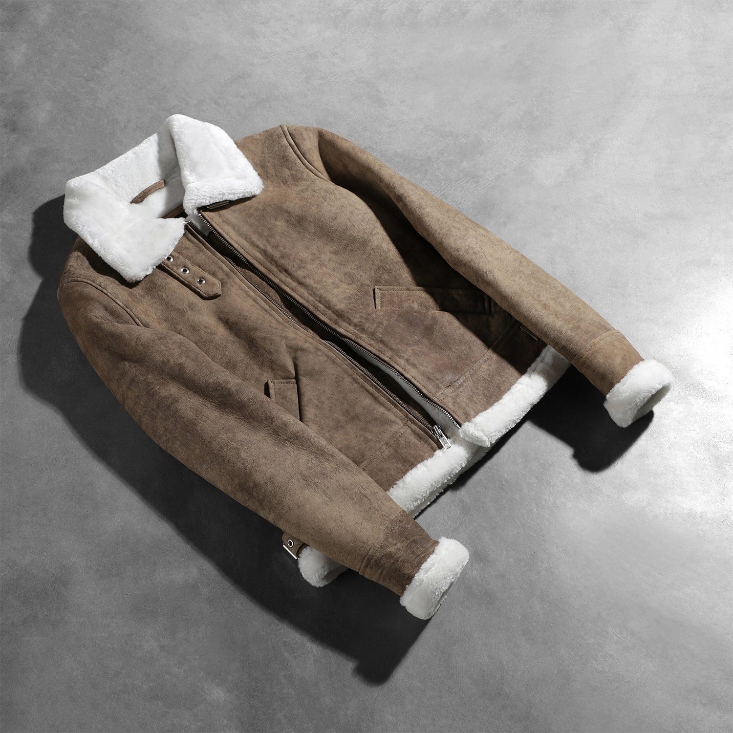 Sherilyn B-3 Distressed Brown Leather Bomber Jacket - Image 7