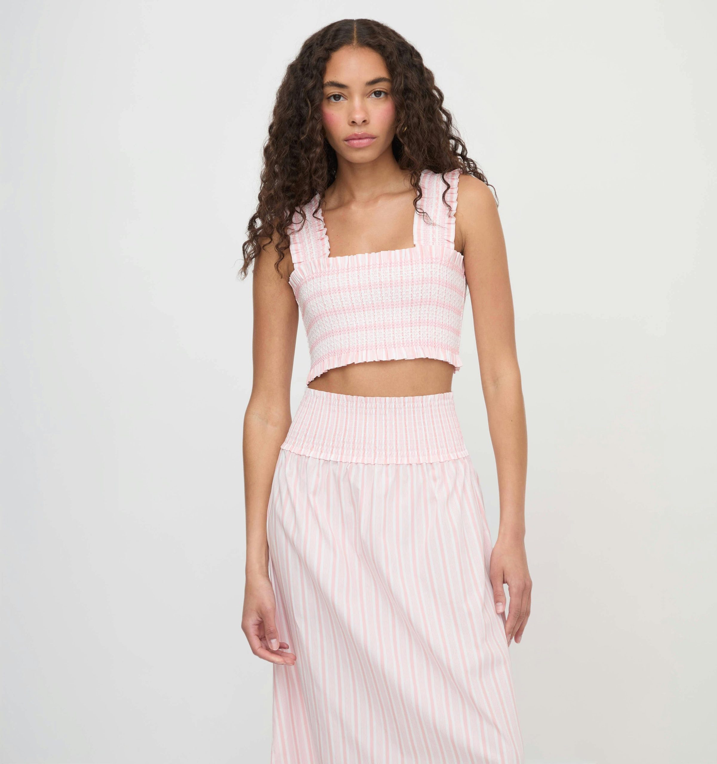 The Delphine Nap Skirt - Pink Variegated Stripe - Image 2