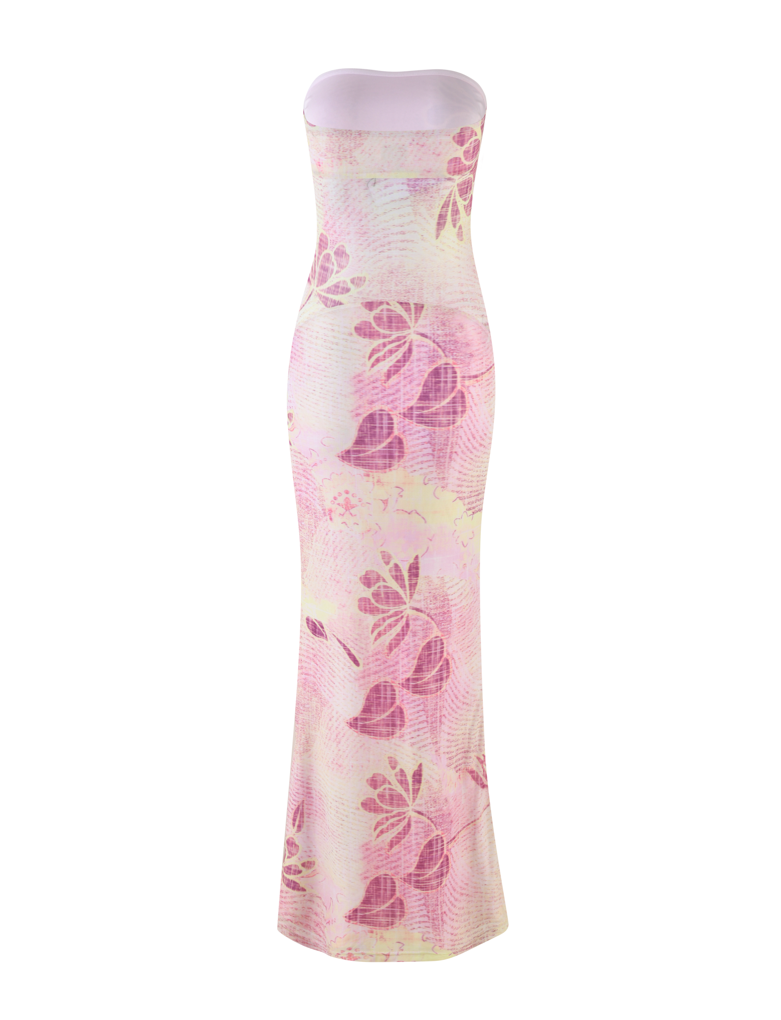 MORGAN MESH DRESS - GRUNGE FLORAL MAGENTA - Image 9