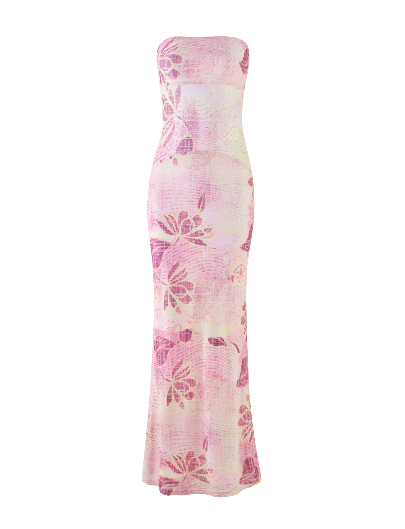 MORGAN MESH DRESS - GRUNGE FLORAL MAGENTA - Image 8