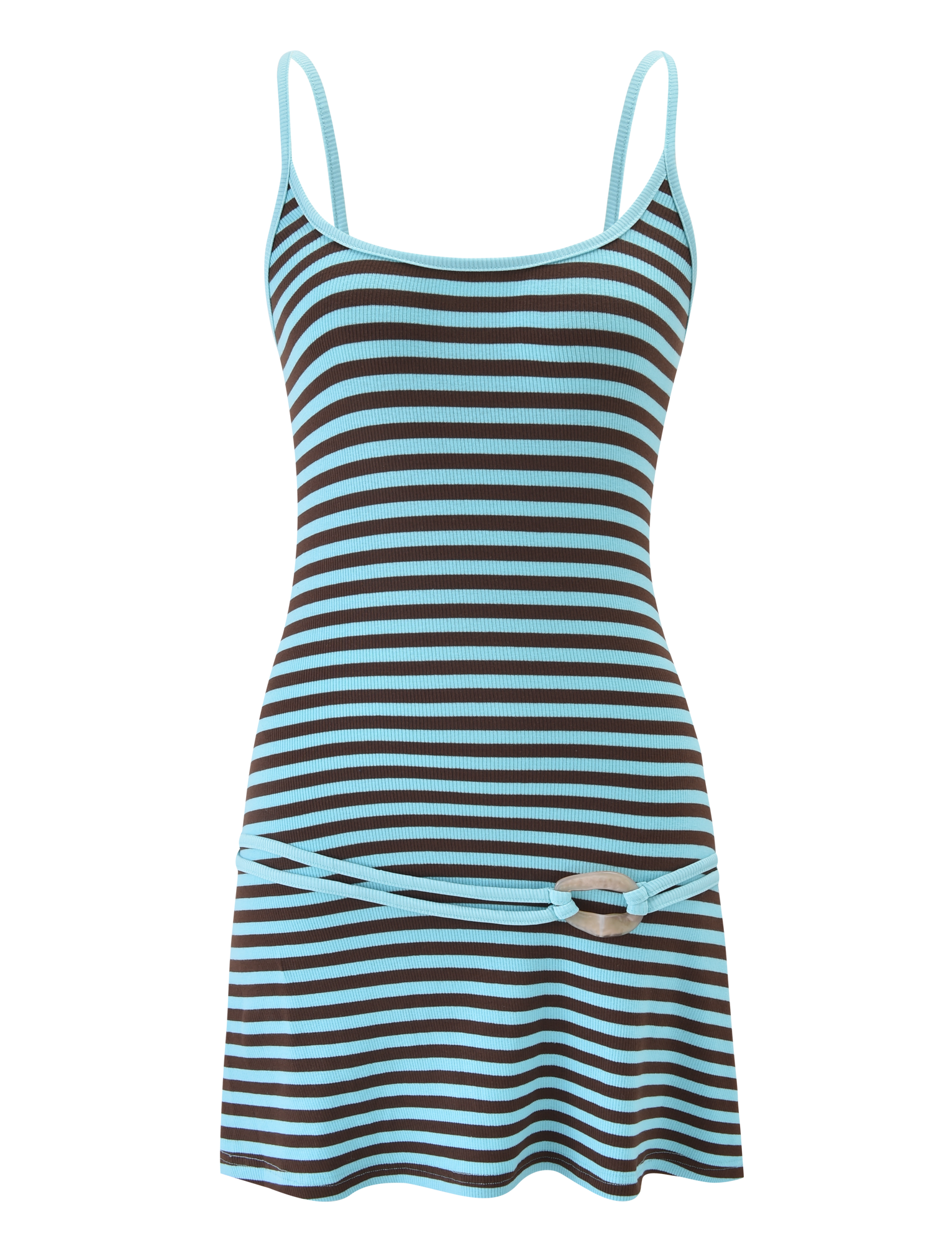 CELESTE MINI DRESS - BLUE STRIPE - Image 9