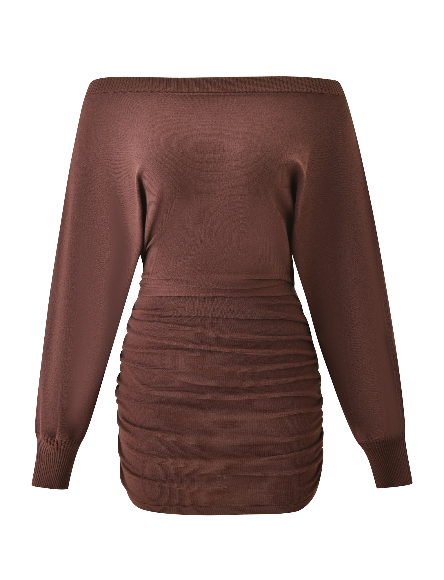 JANINE MINI DRESS - CHOCOLATE - Image 6