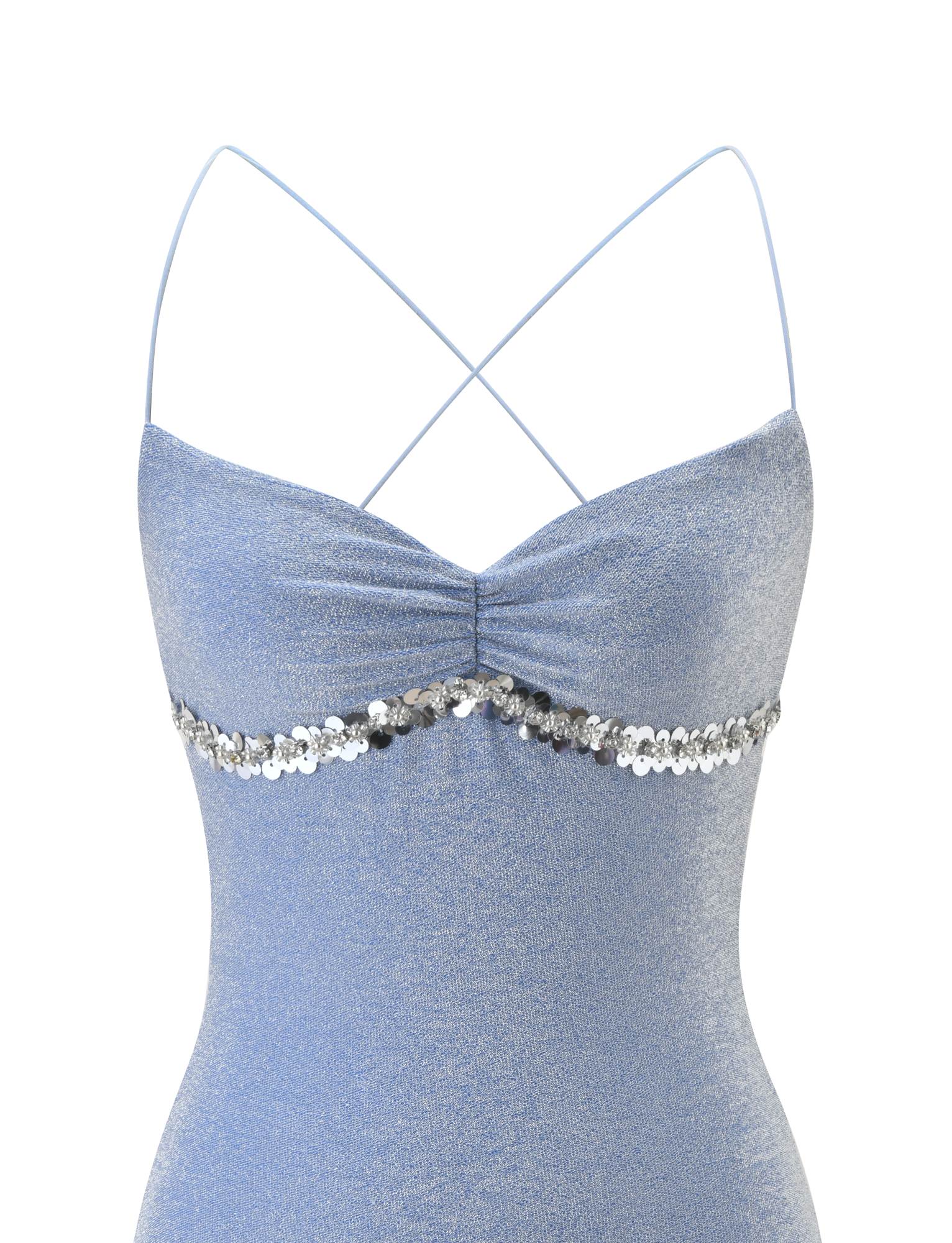 ALIA MINI DRESS - BLUE - Image 11