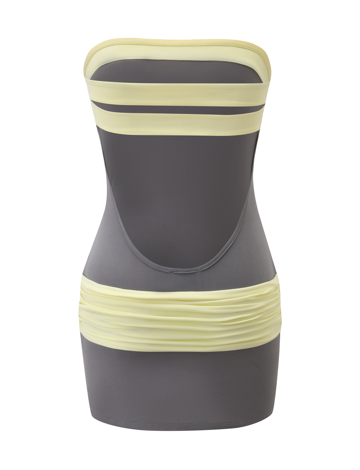 EOS MINI DRESS - GREY AND YELLOW - Image 9