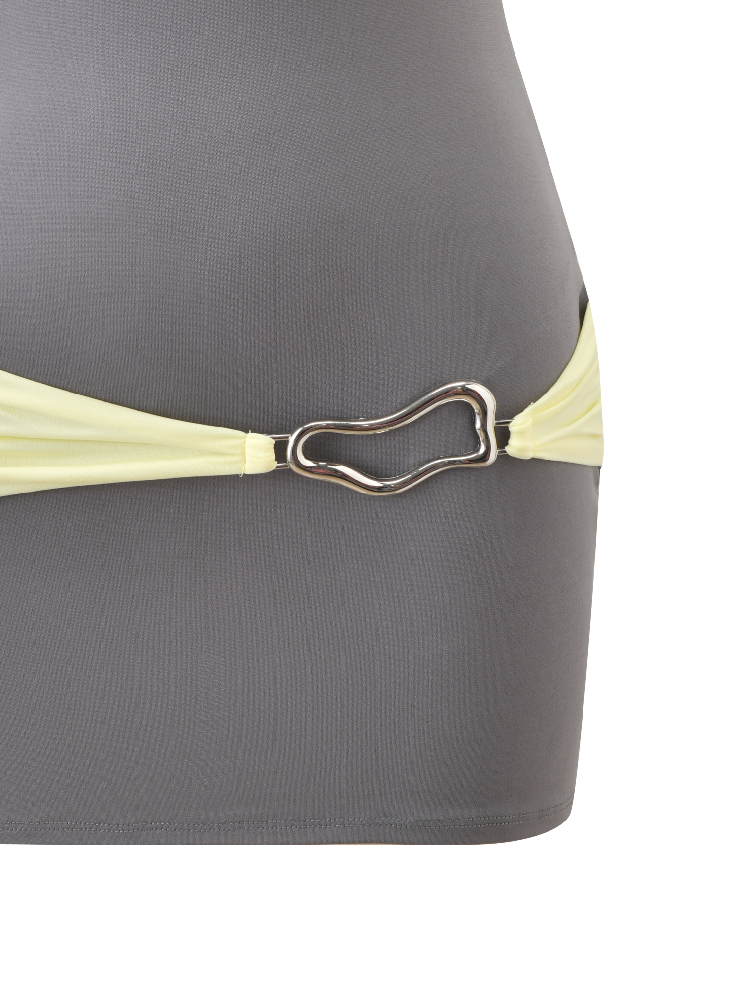 EOS MINI DRESS - GREY AND YELLOW - Image 10
